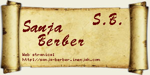 Sanja Berber vizit kartica